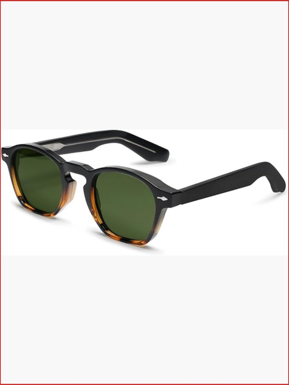Retro Square Sunglasses for Men Women UV400 Protection Thin Cube Shades
